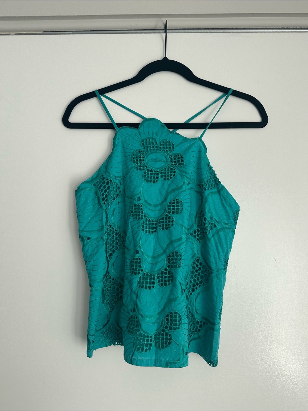 Corey Lynn Calter Teal Halter Top
